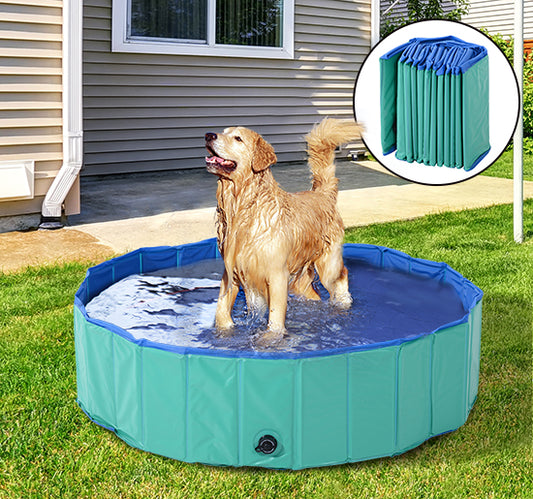 PawHut Dog Bathing Tub 12" x 47"/56"/63" Collapsible PVC Foldable Pet