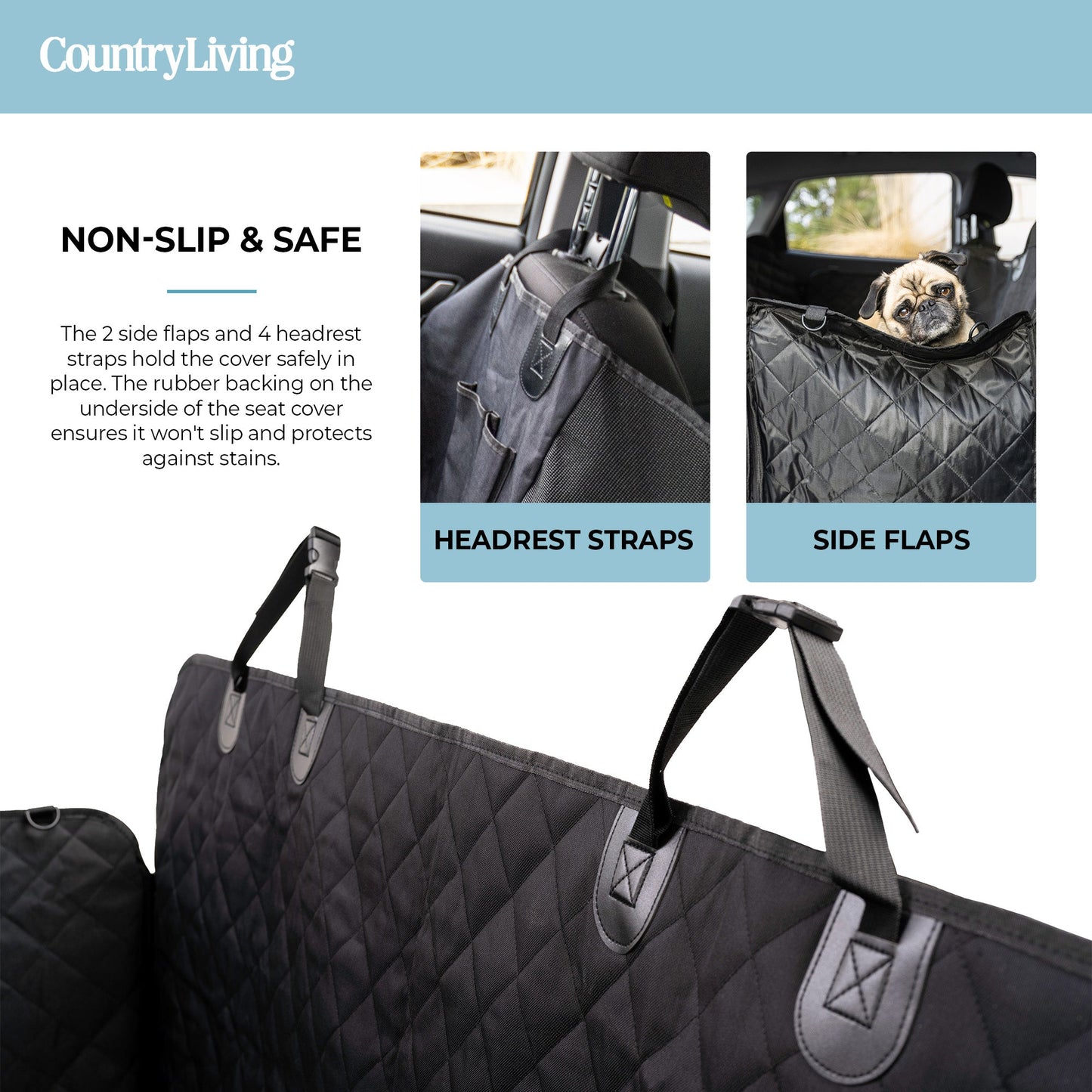 Protective hammock cover for car back seat