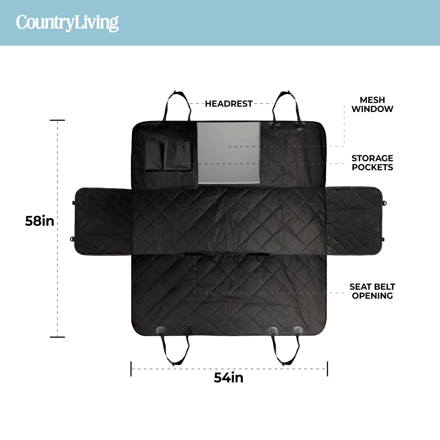 Protective hammock cover for car back seat