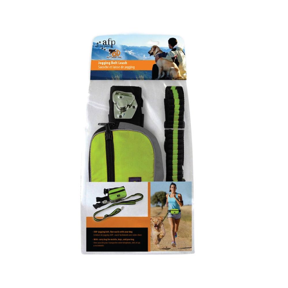 Laisse élastique pour chien de jogging - Sac de ceinture réglable + mains libres