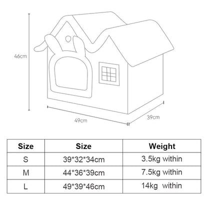 Plush pet house with removable roof