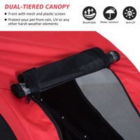 Remorque de vélo pliable pour animaux de compagnie.