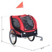 Remorque de vélo pliable pour animaux de compagnie.